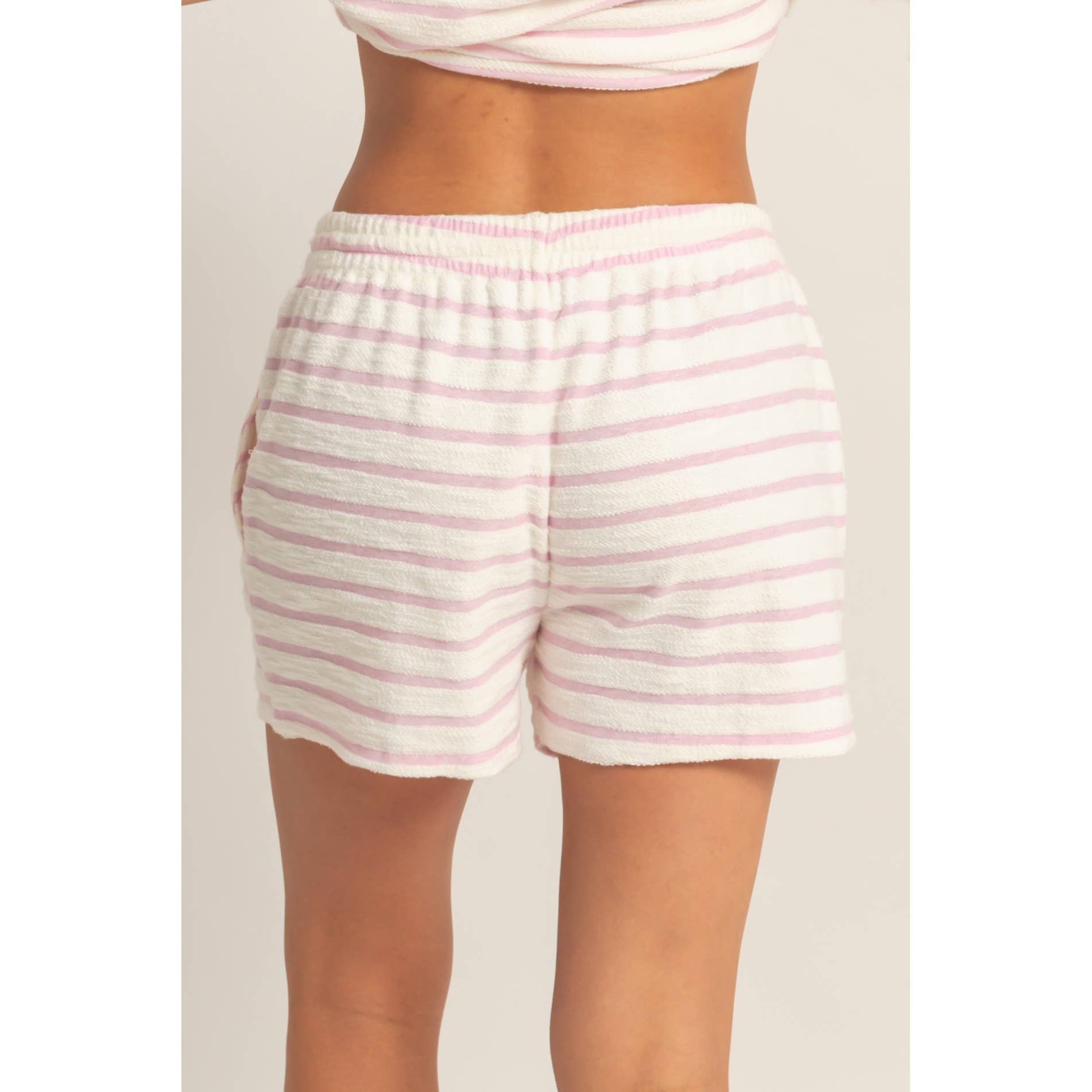 Striped Drawstring Waist Shorts