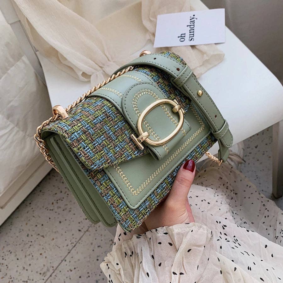 Classy Small Cotton And Linen Shoulder Bag