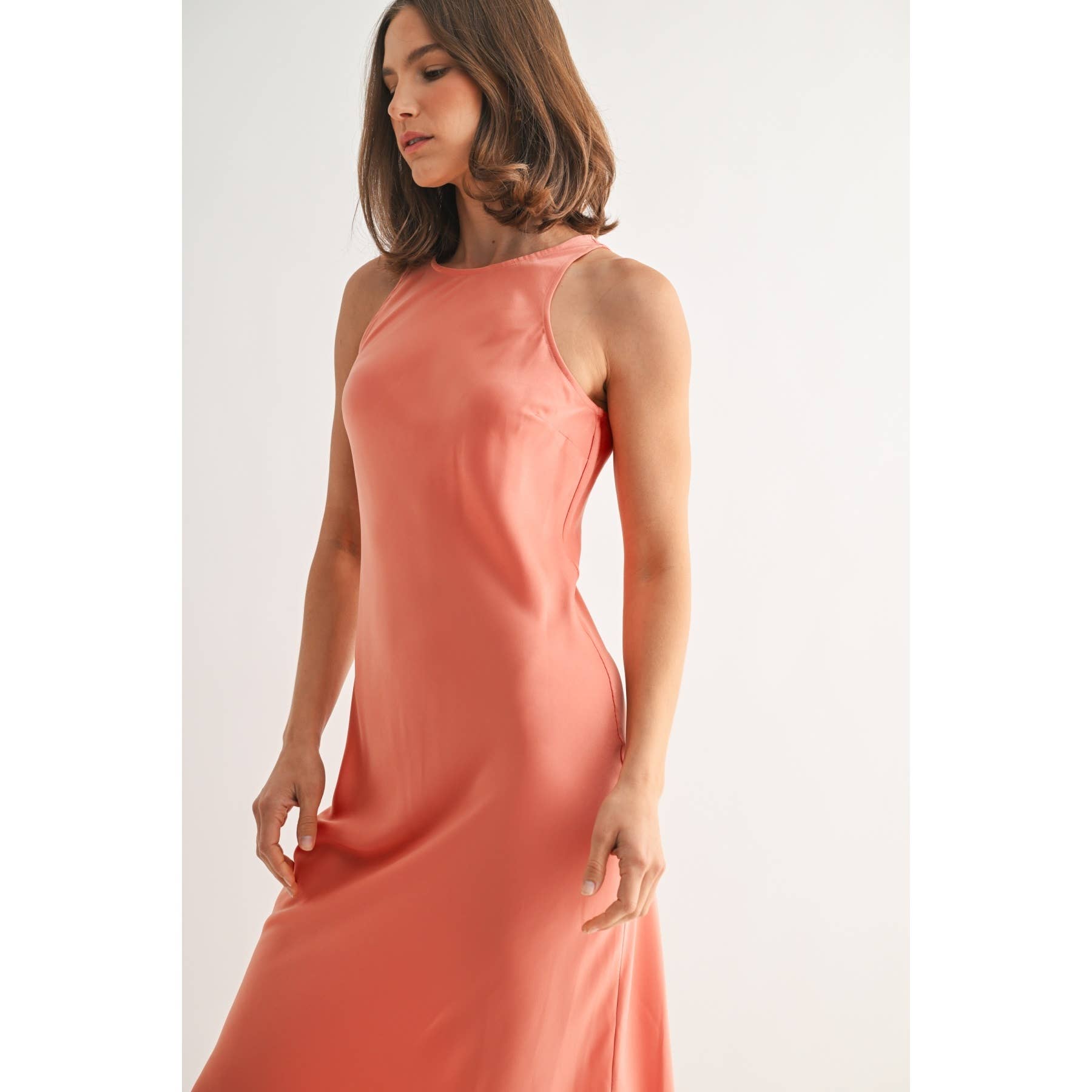 SATIN MAXI DRESS