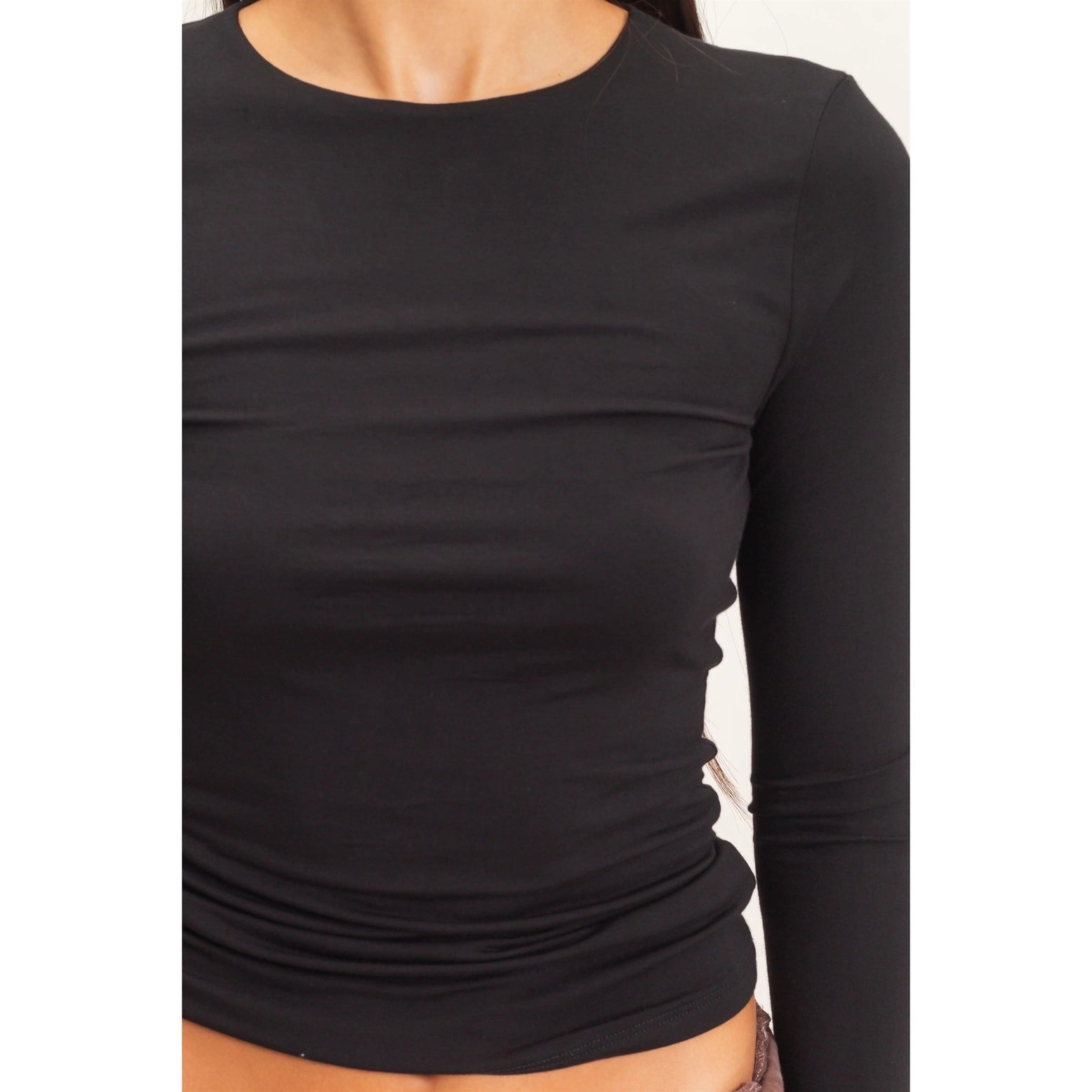 Crew Neck Long Sleeve Top
