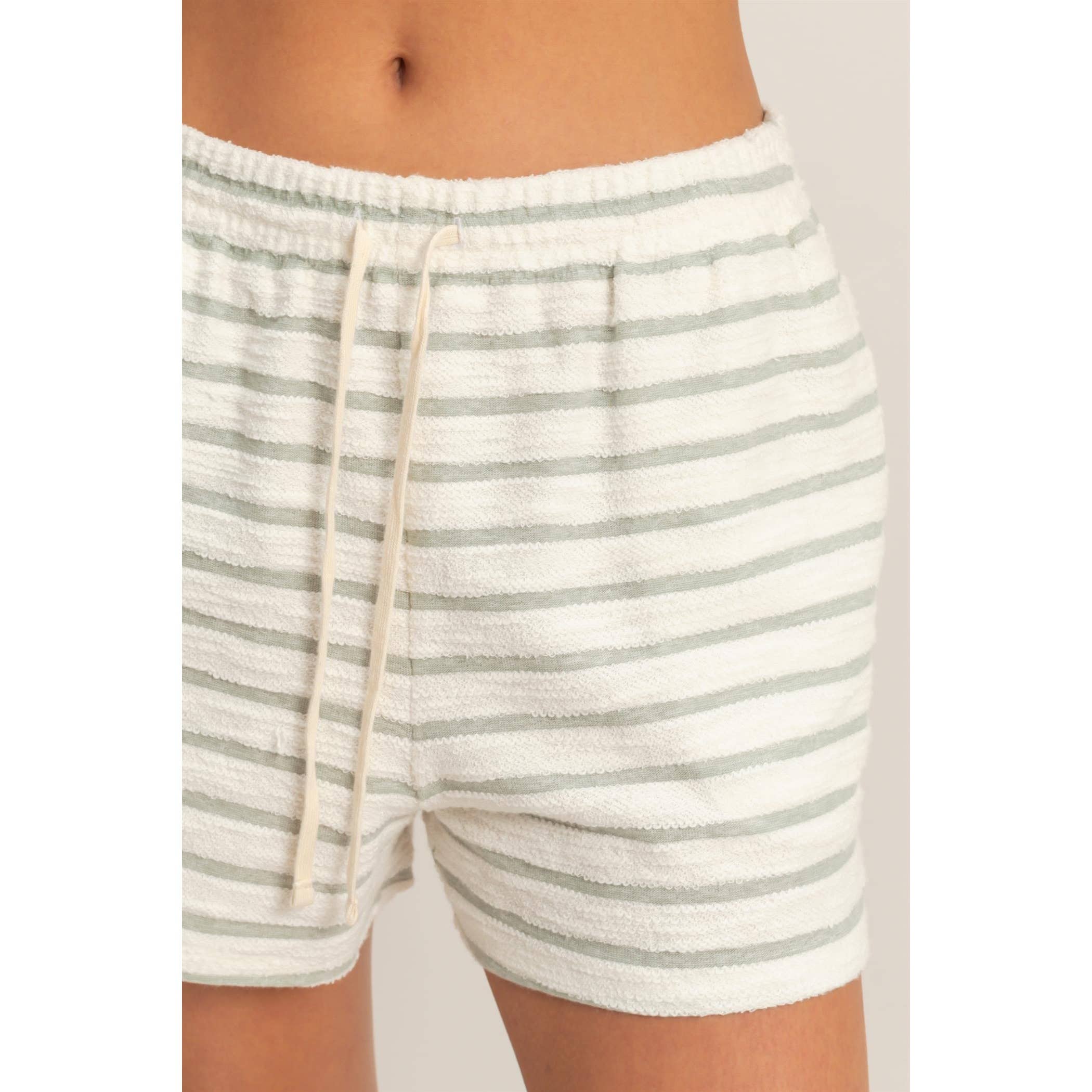 Striped Drawstring Waist Shorts