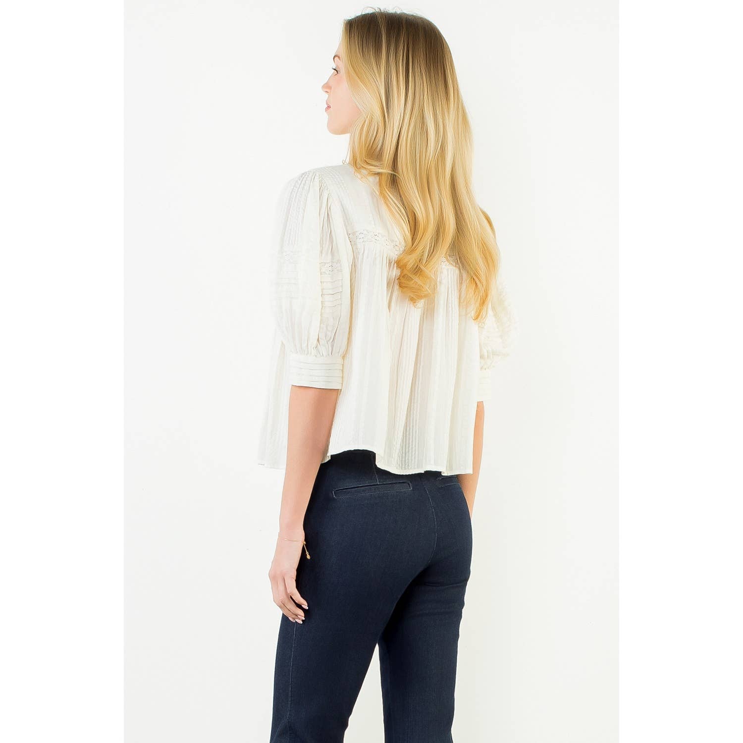 Puff Sleeve Peasant Top