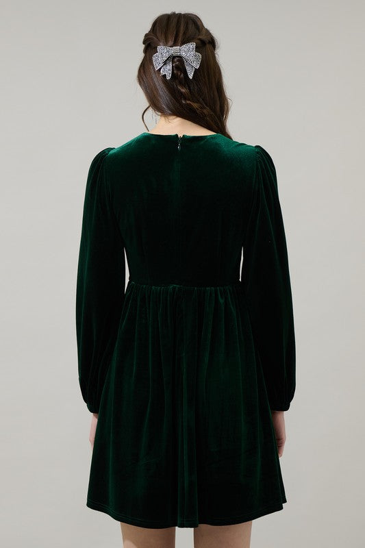Emerald Enchantment Bow Dress