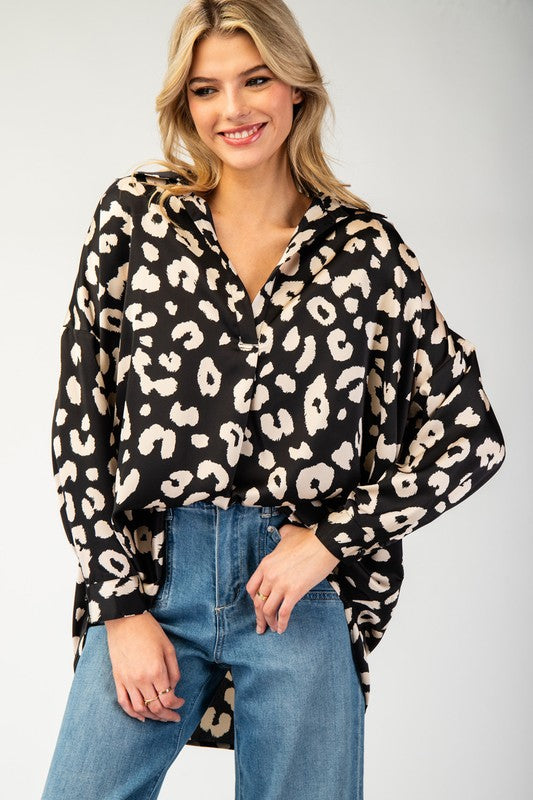 Leopard V Neck Shirt