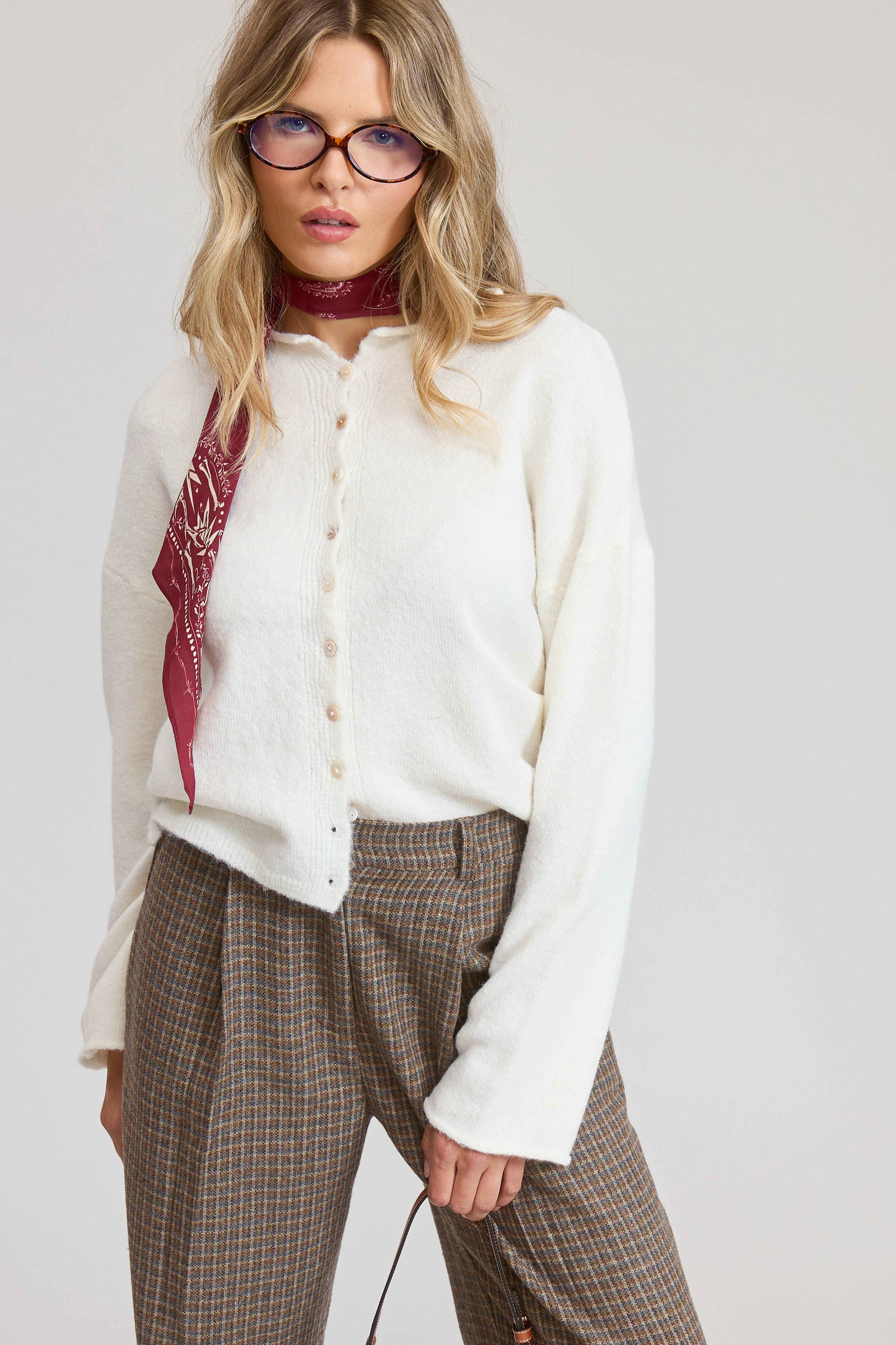 Classic Lightweight Button-down Cardigan Top