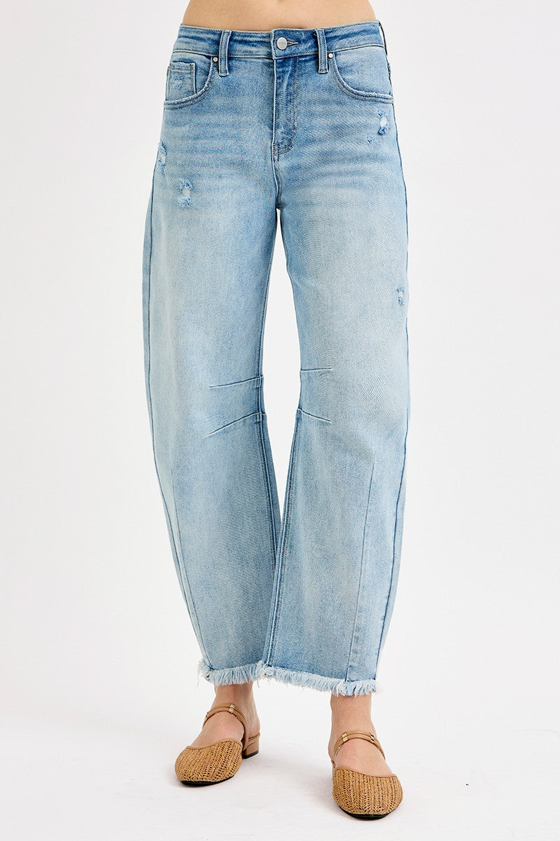 Easy Days Raw Hem Jeans