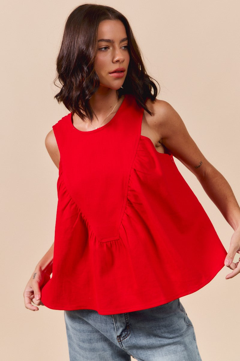 Red Dahlia Top
