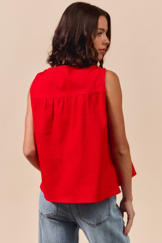 Red Dahlia Top