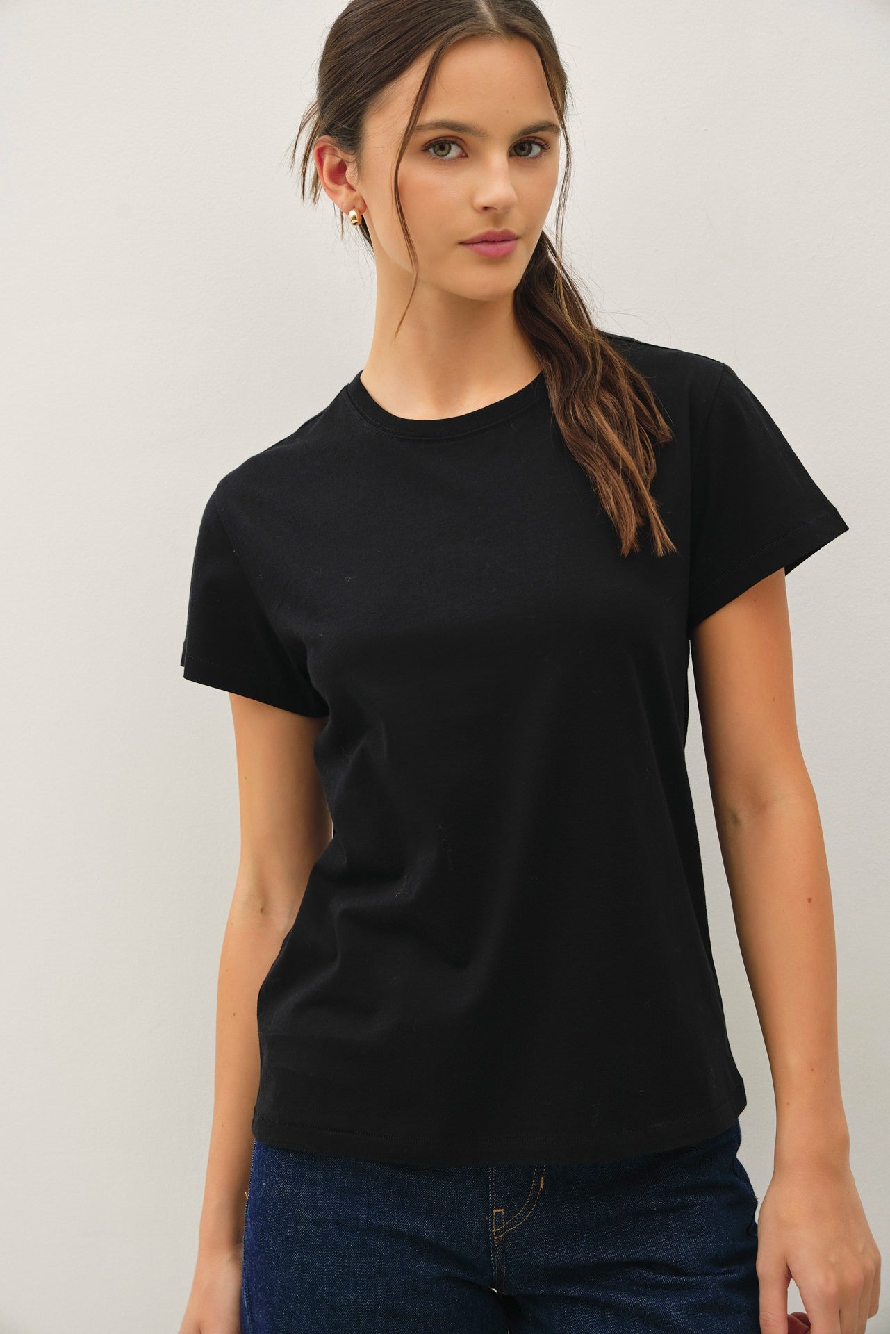 Cotton Jersey Crewneck T-shirts