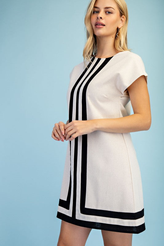 Linen Round Neck Dress