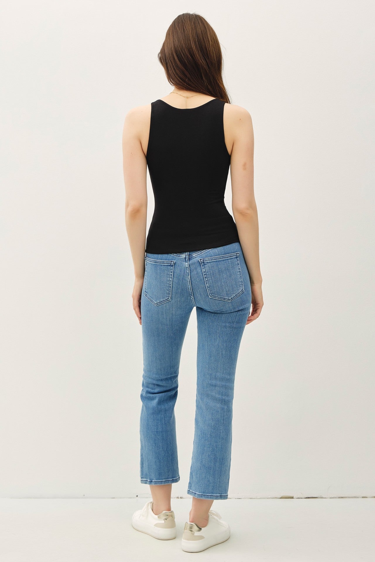 Soft Core Basic Full Length Vneck Tank