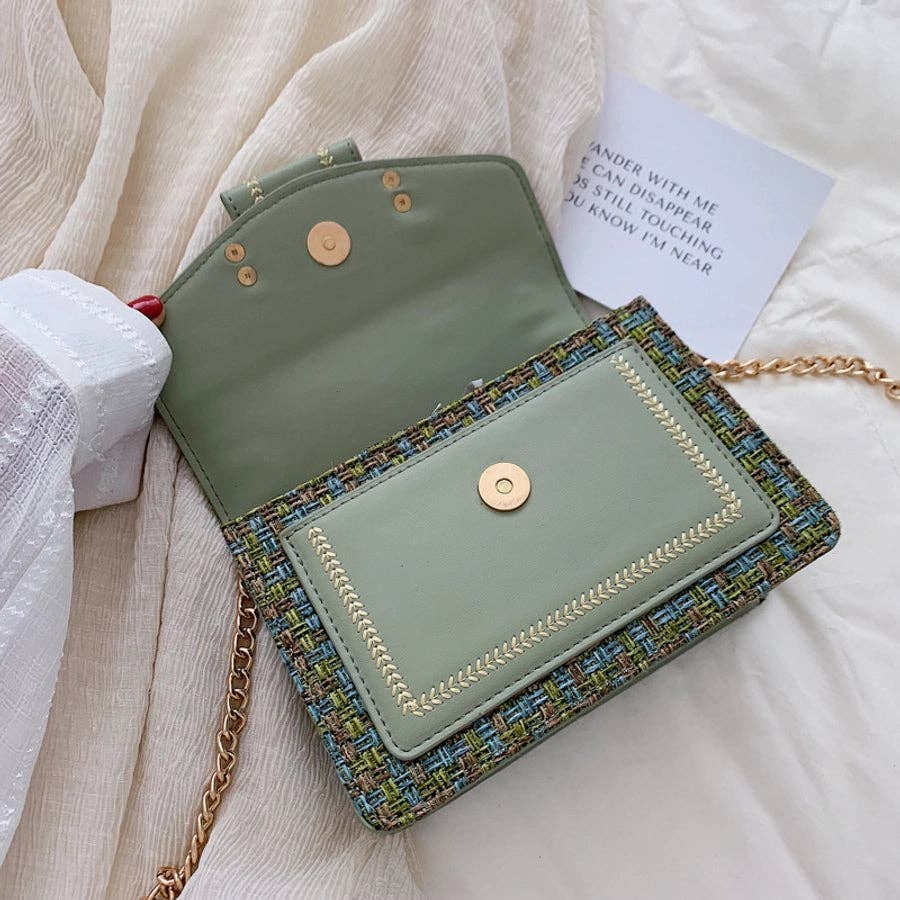 Classy Small Cotton And Linen Shoulder Bag