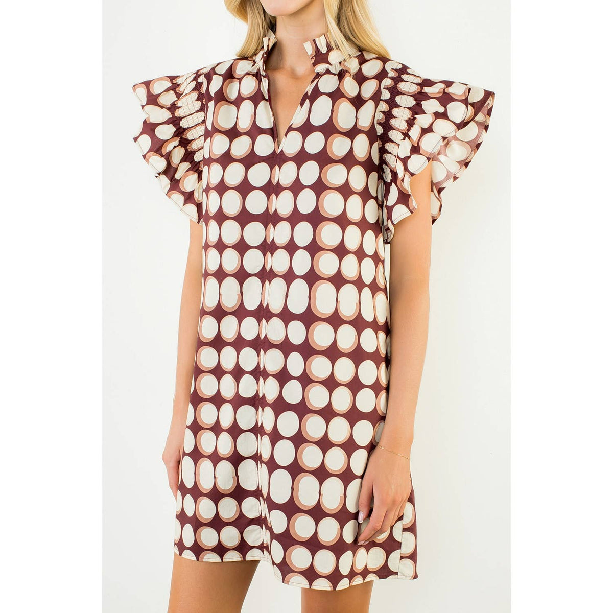 Geometric Pattern Short Dress