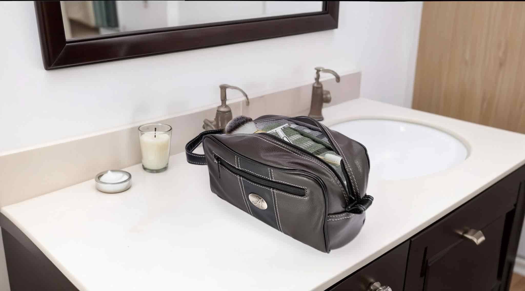 Alabama Crimson Tide Men's Toiletry Dopp Bag Brown