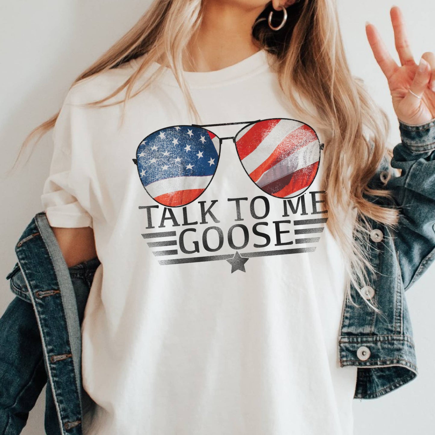 Talk To Me Goose USA Patriotic Graphic Tee
