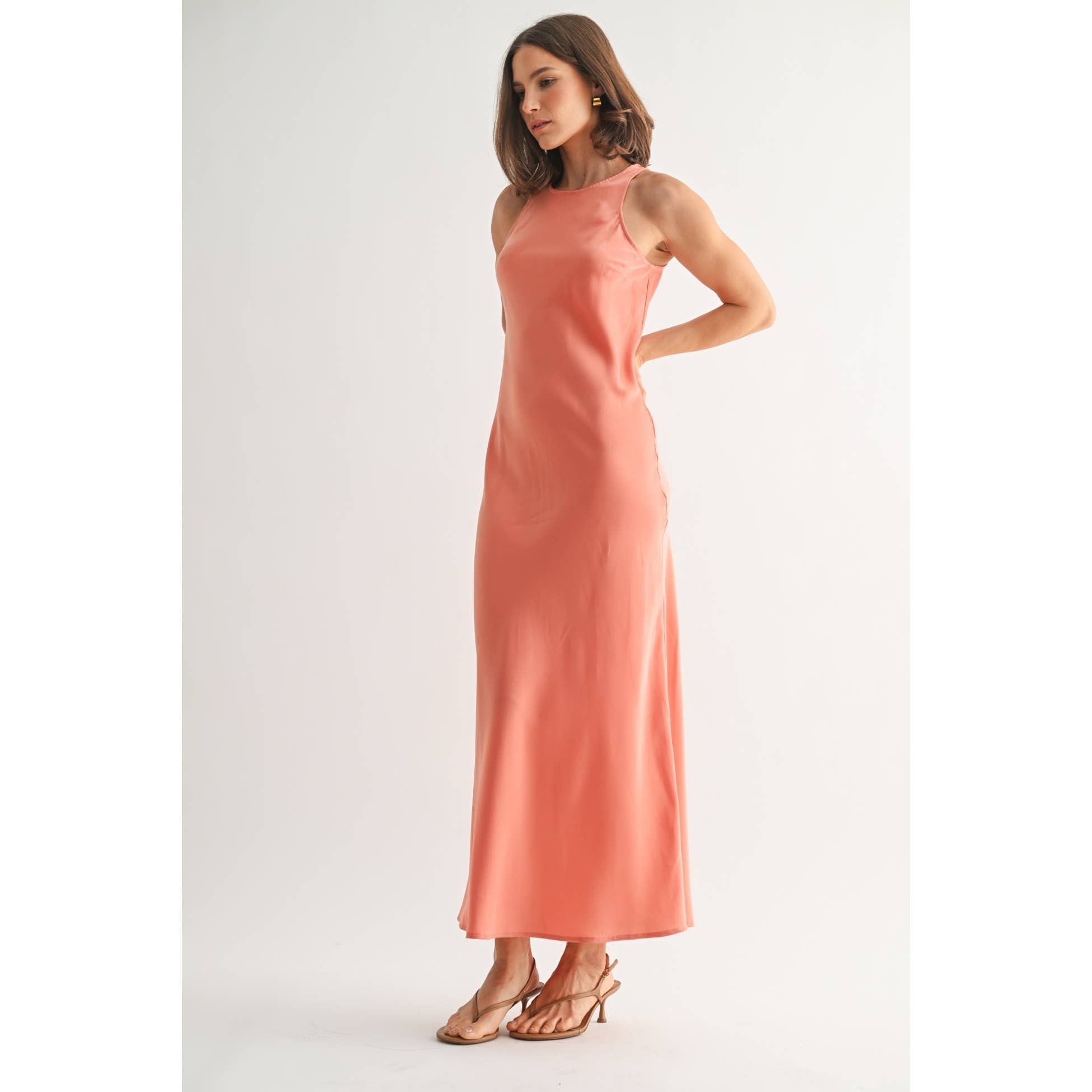 SATIN MAXI DRESS
