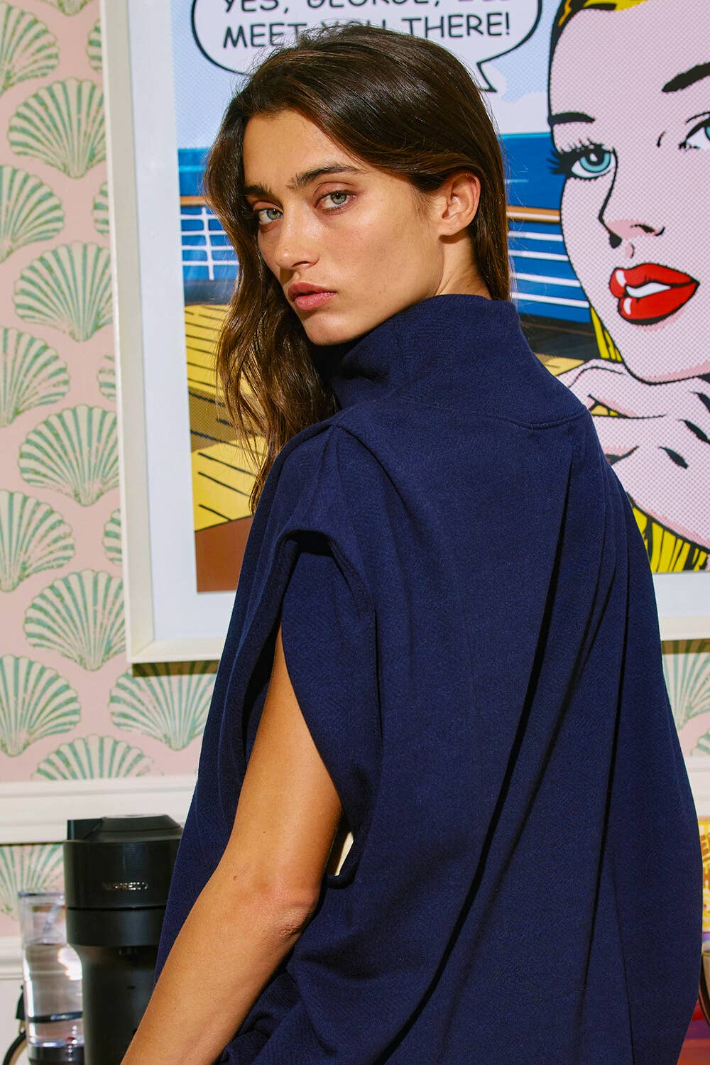 ‘MISSISSIPPI' Print Oversized Muscle Top