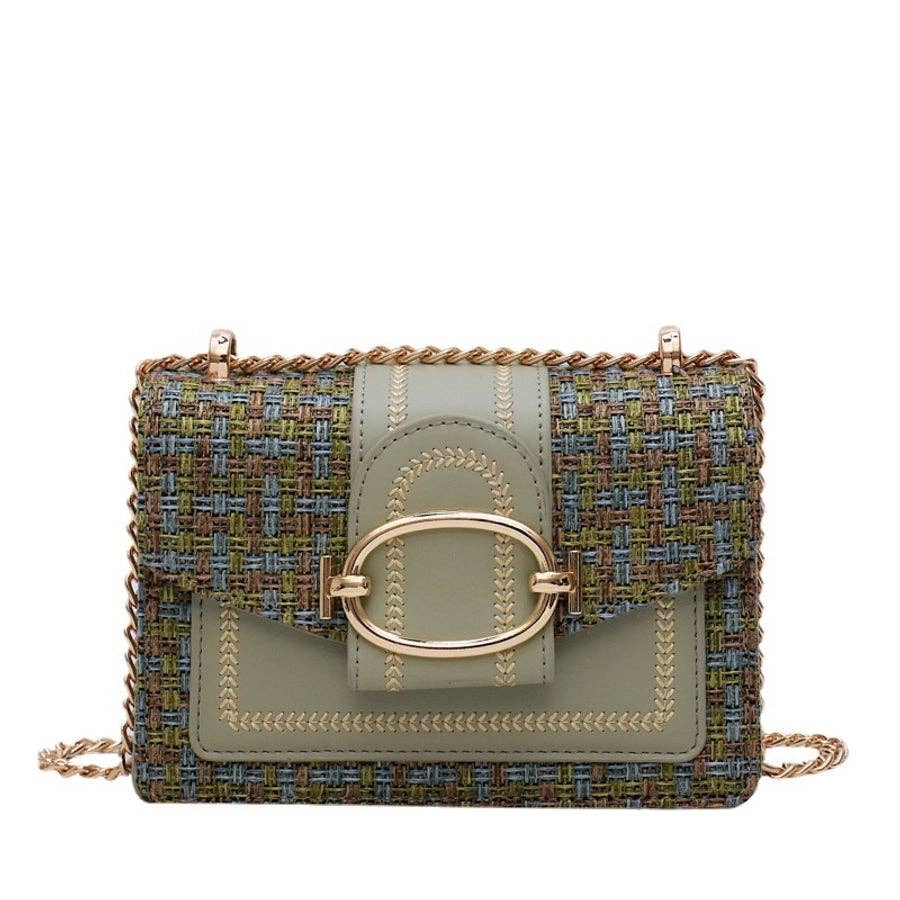 Classy Small Cotton And Linen Shoulder Bag