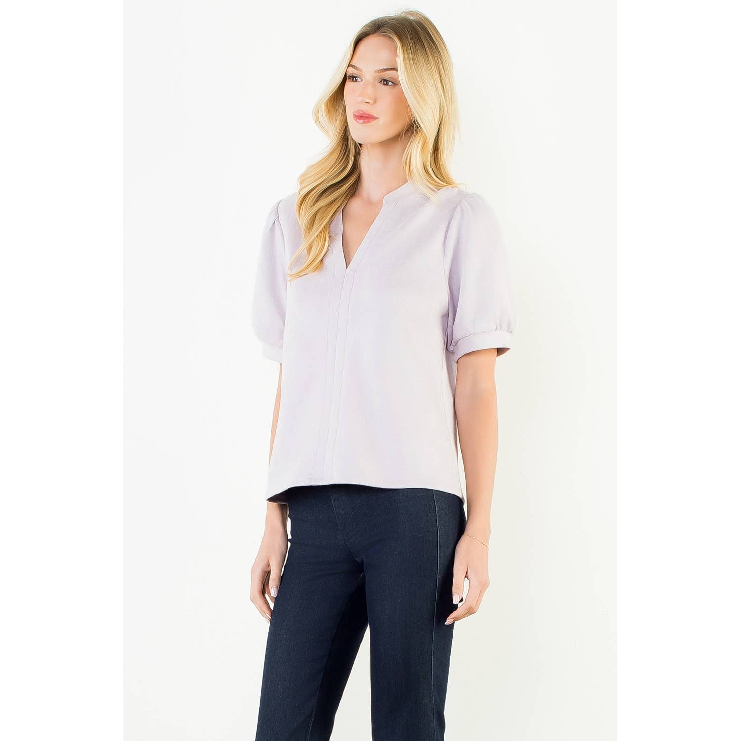 Soft Suede V-Neck Top