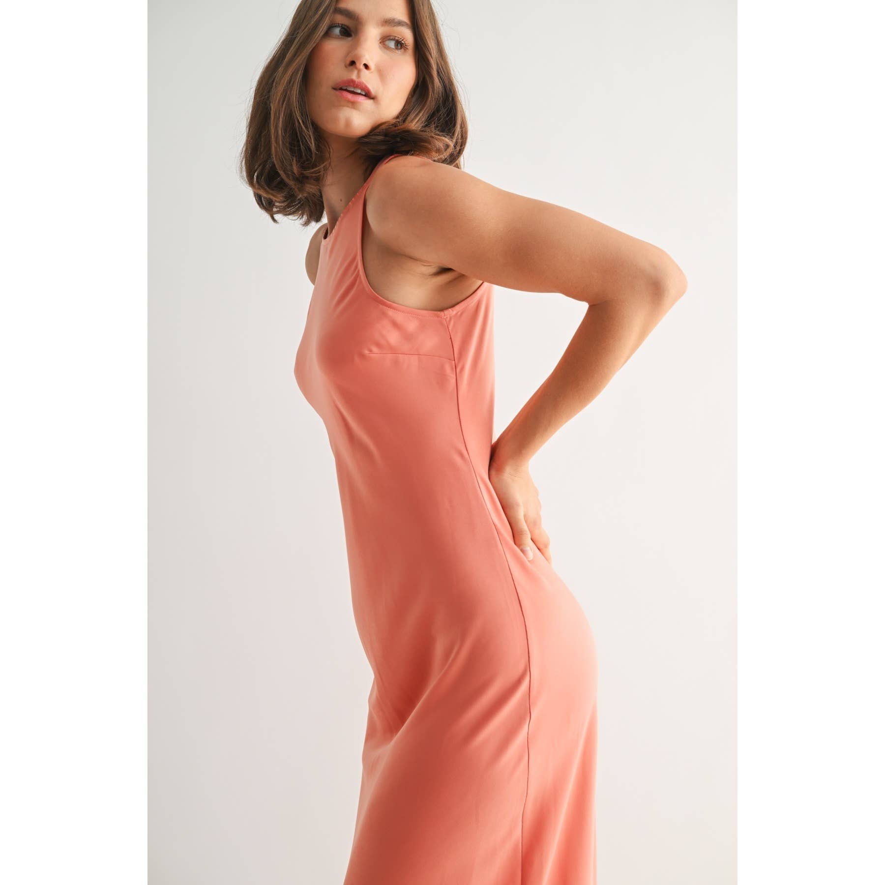 SATIN MAXI DRESS