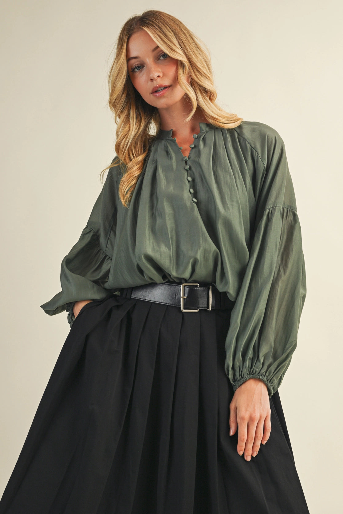 The Olive Blouse