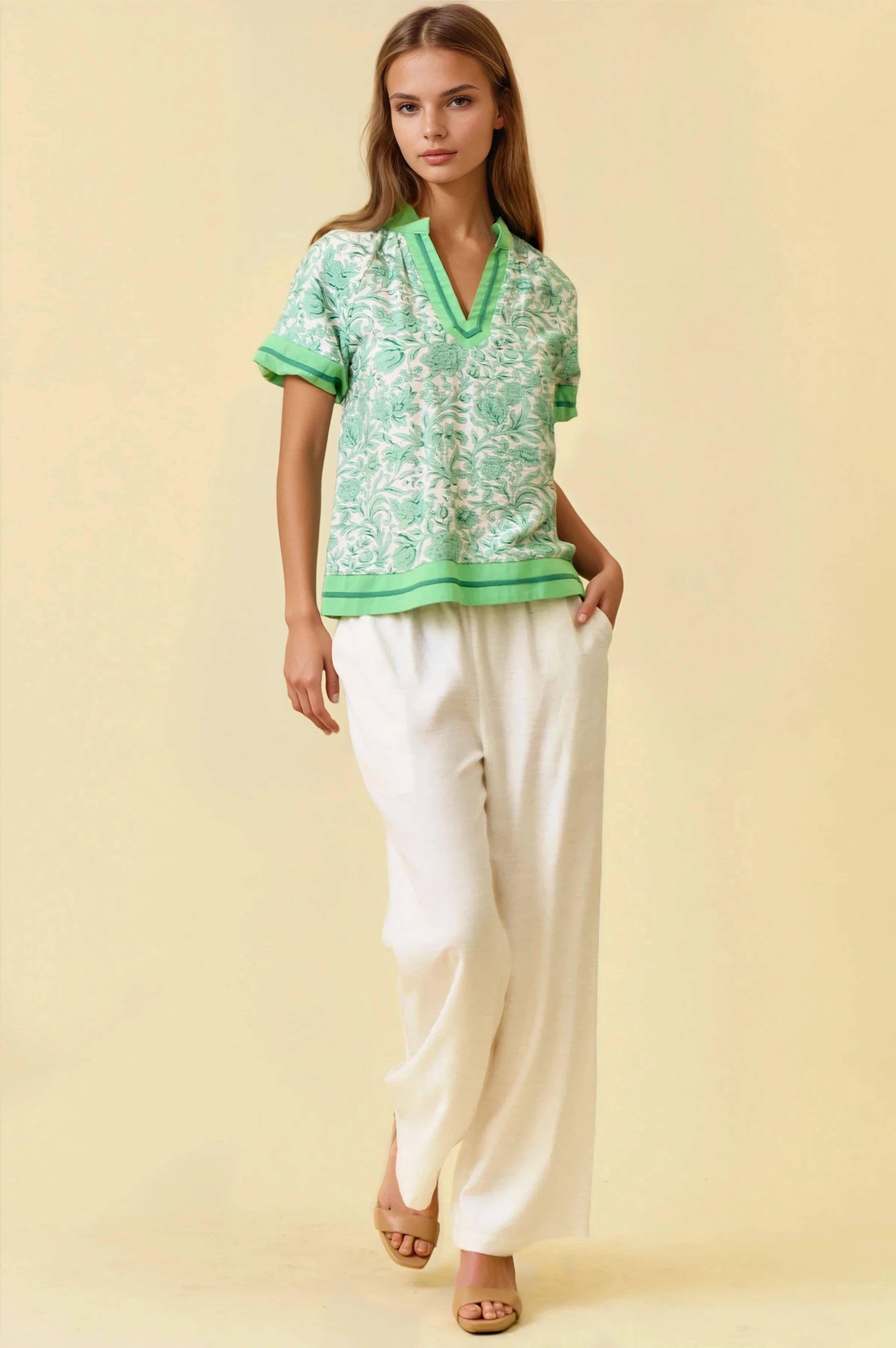 Magnolia Mint Top