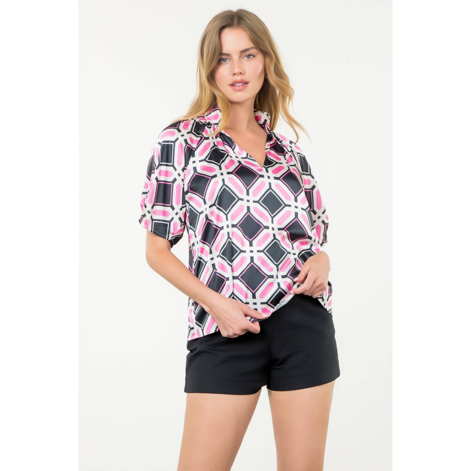 Short Sleeve Print Top