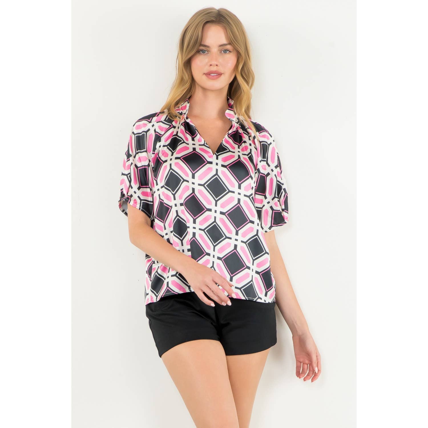 Short Sleeve Print Top