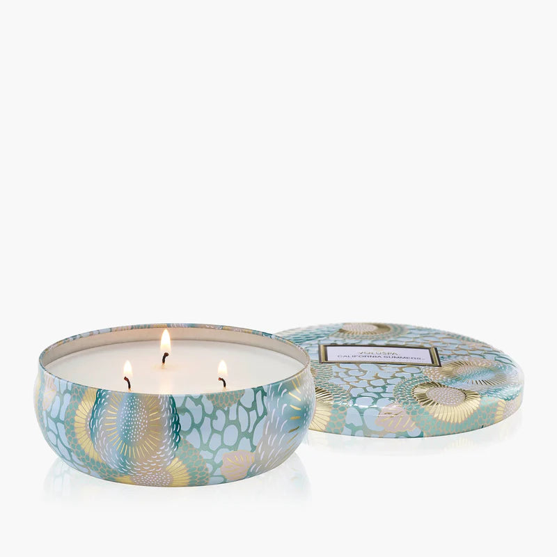 Voluspa California Summers 3 Wick Tin Candle