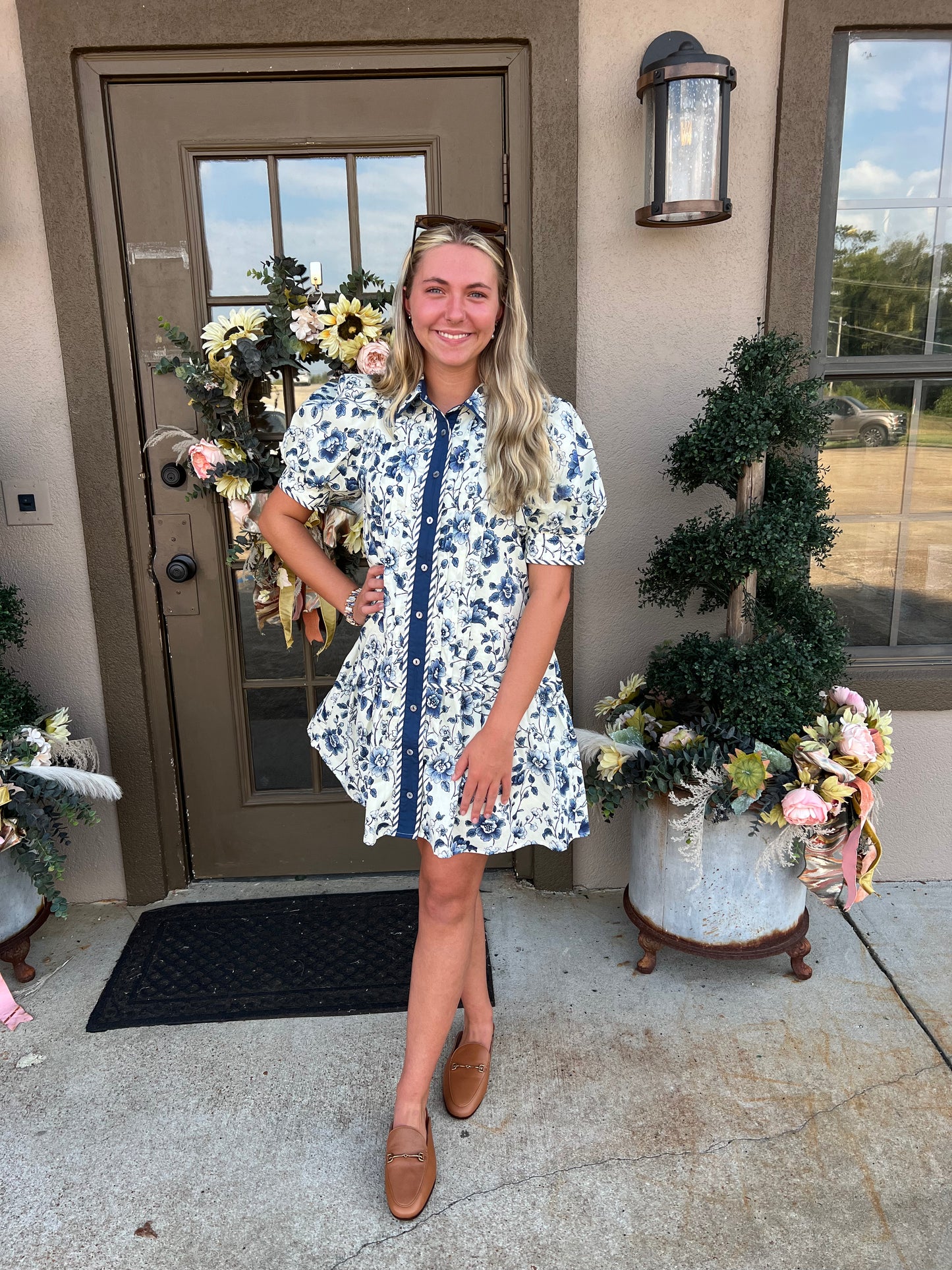 Blue Willow Mini Dress