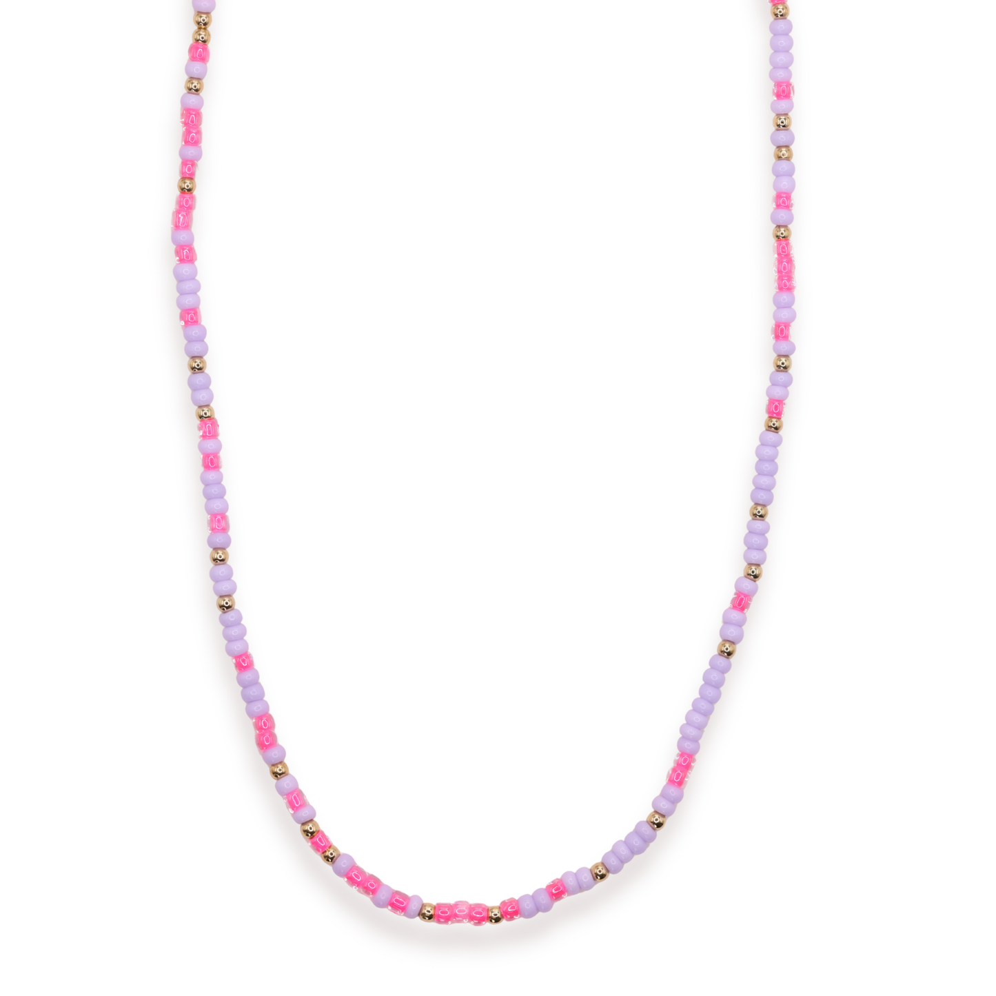 Hot Pink and Lilac Sprinkle Necklace