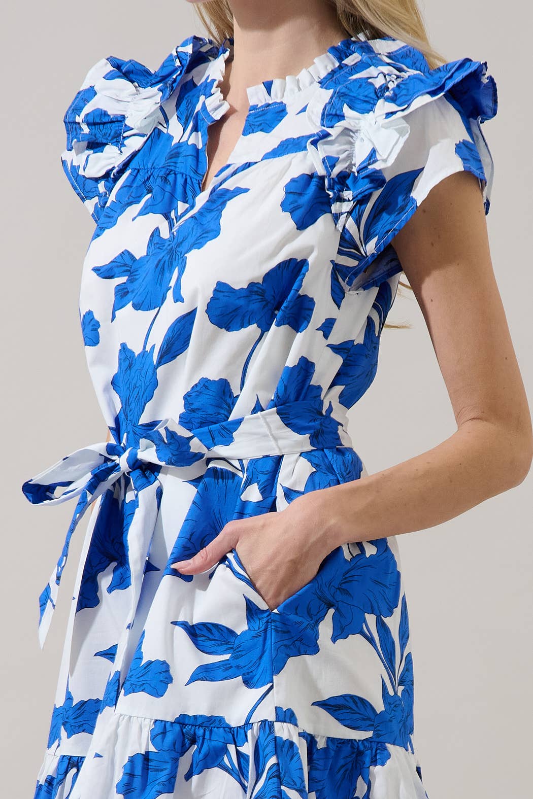Gemmi Floral Ivona Ruffle Mini Dress
