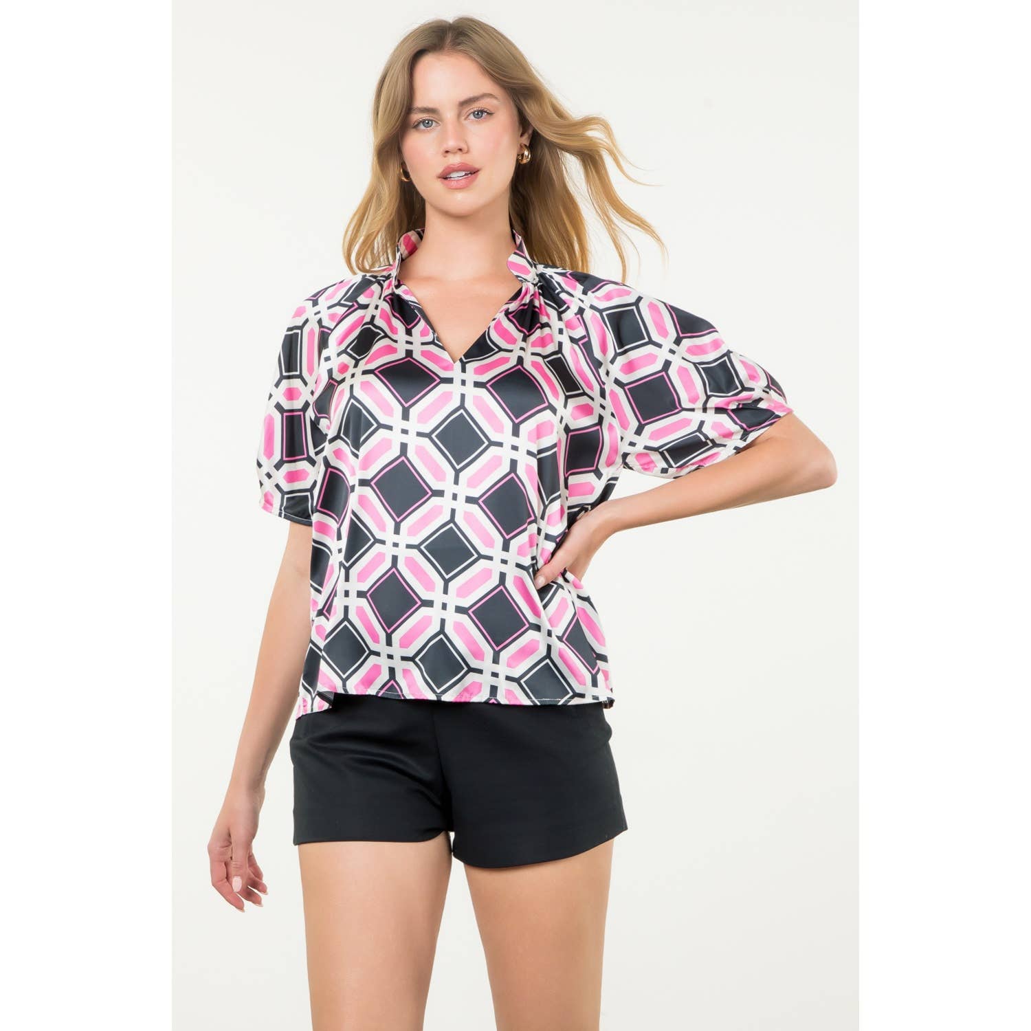 Short Sleeve Print Top