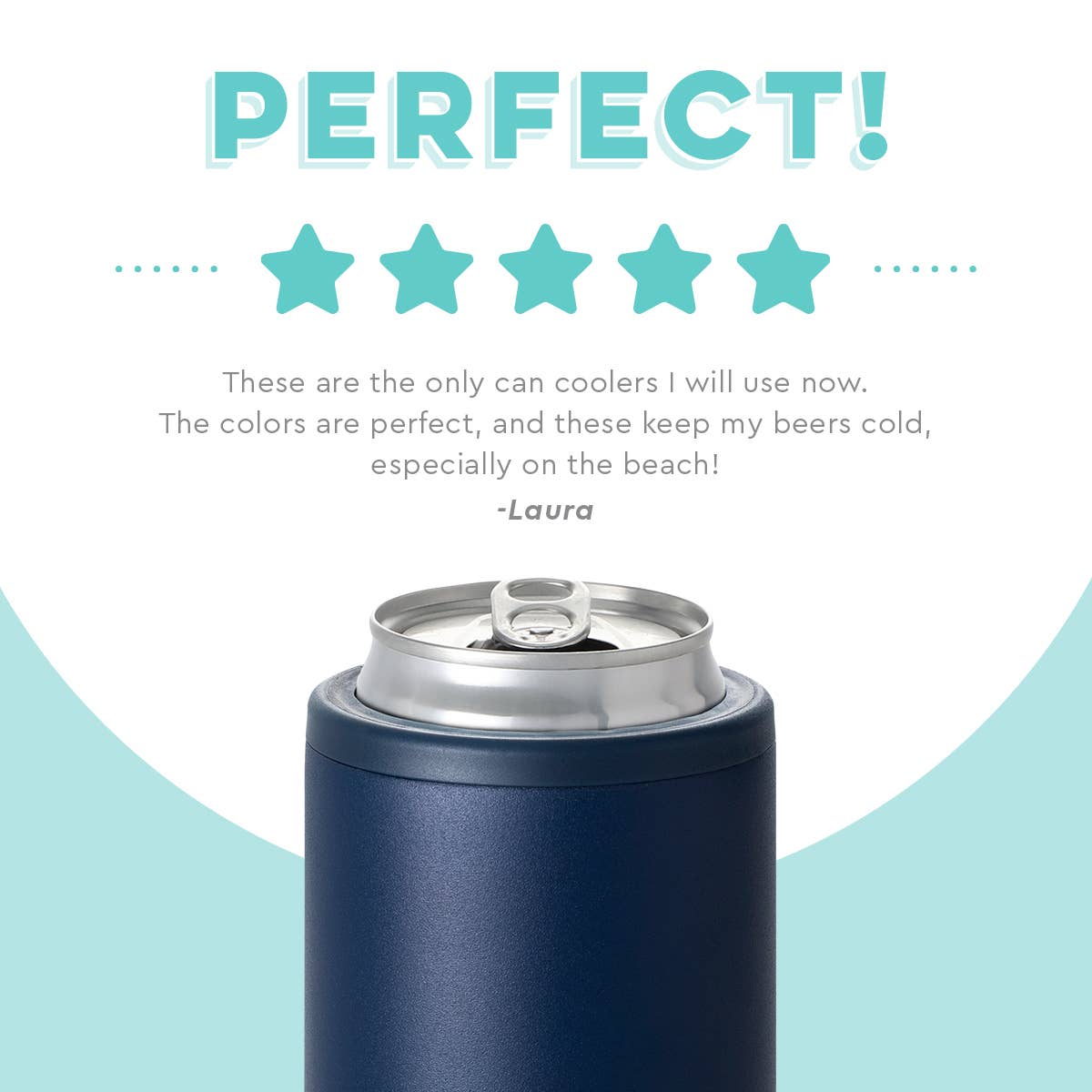 Navy Skinny Can Cooler (12oz)