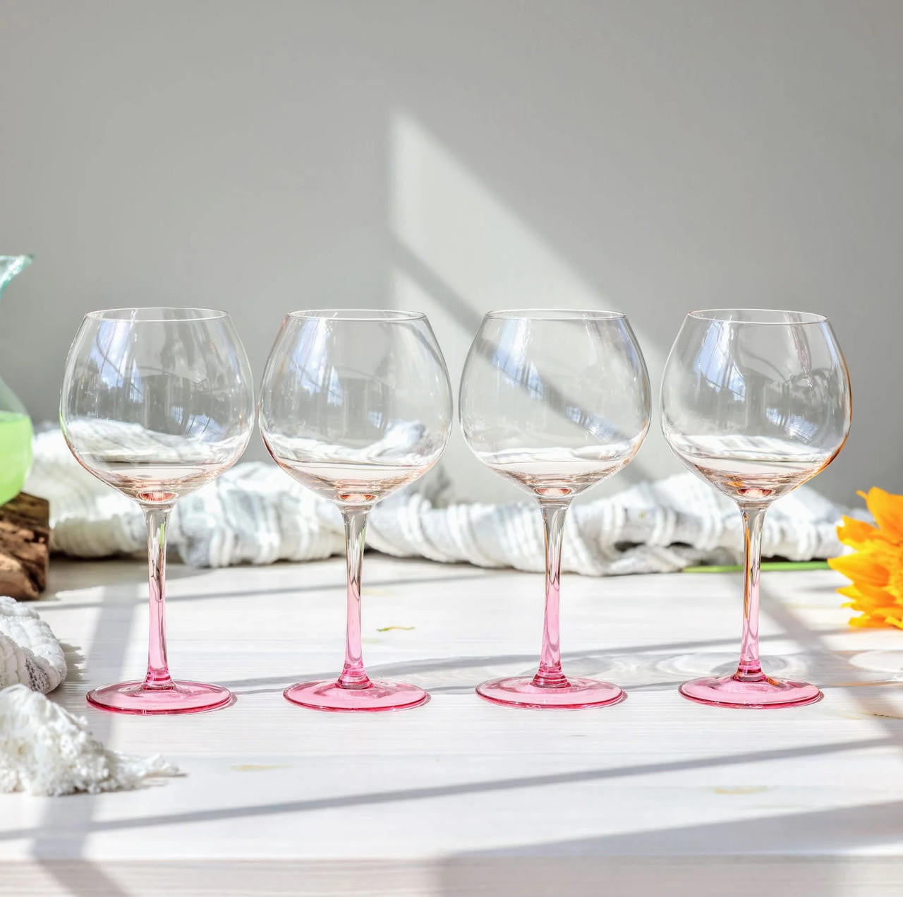 Flora Handblown Balloon Glass - Set of 4