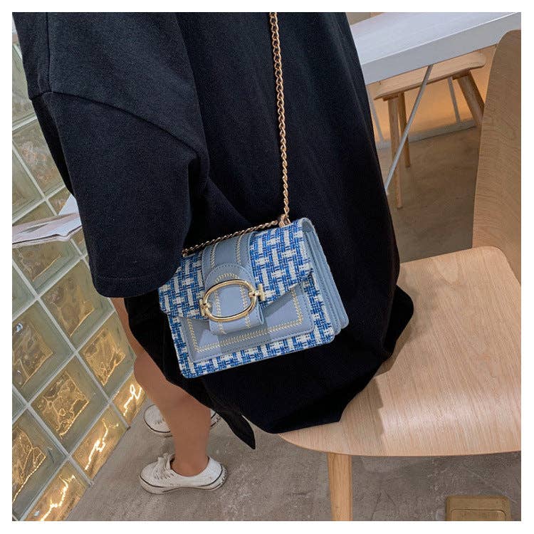 Classy Small Cotton And Linen Shoulder Bag