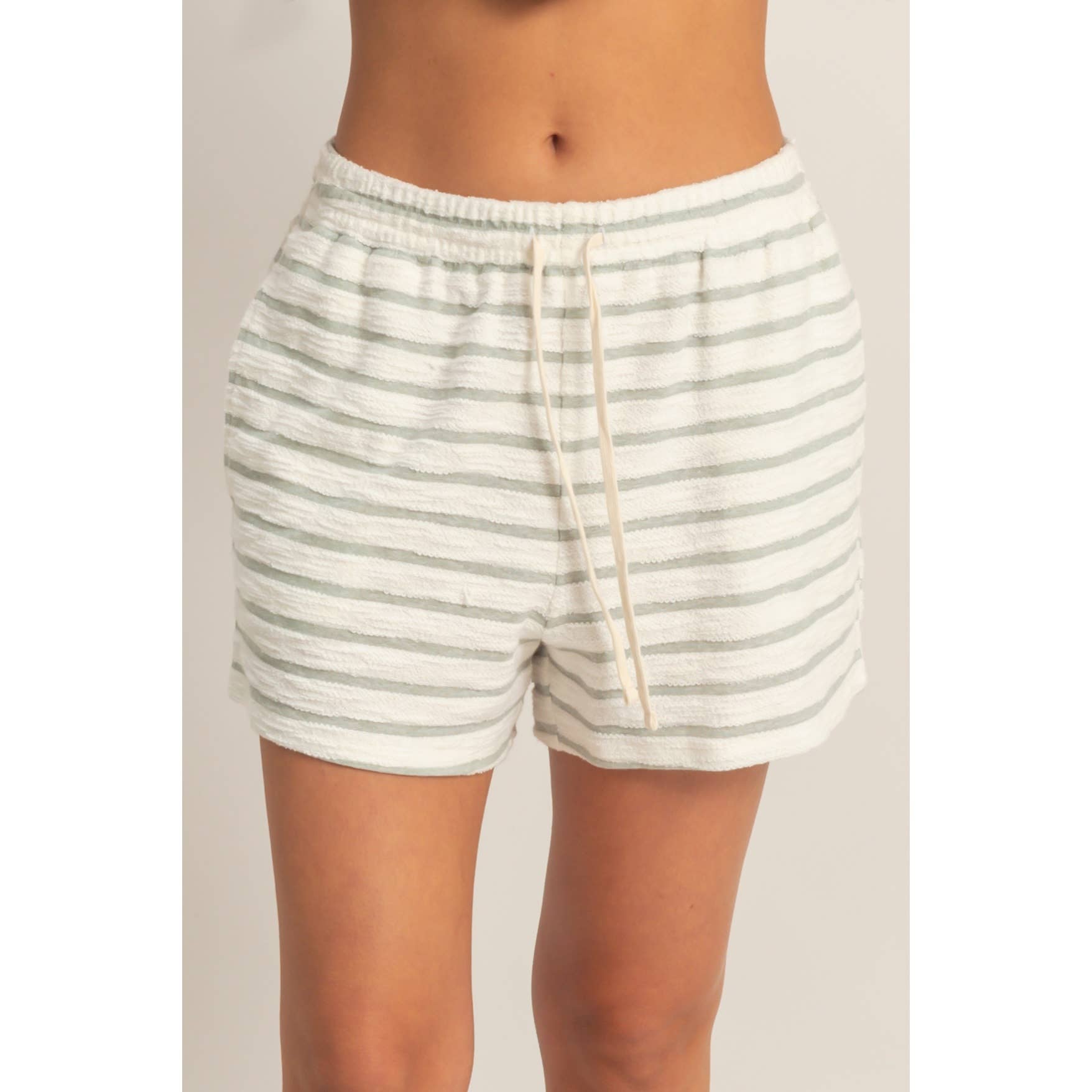 Striped Drawstring Waist Shorts