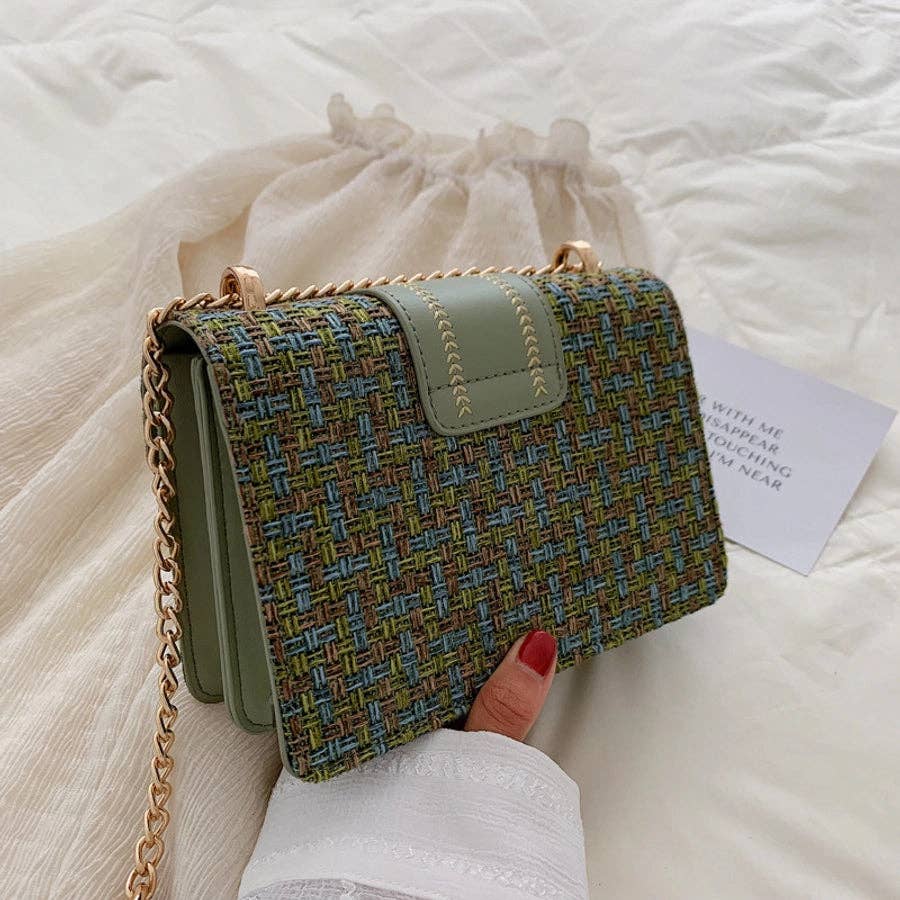 Classy Small Cotton And Linen Shoulder Bag