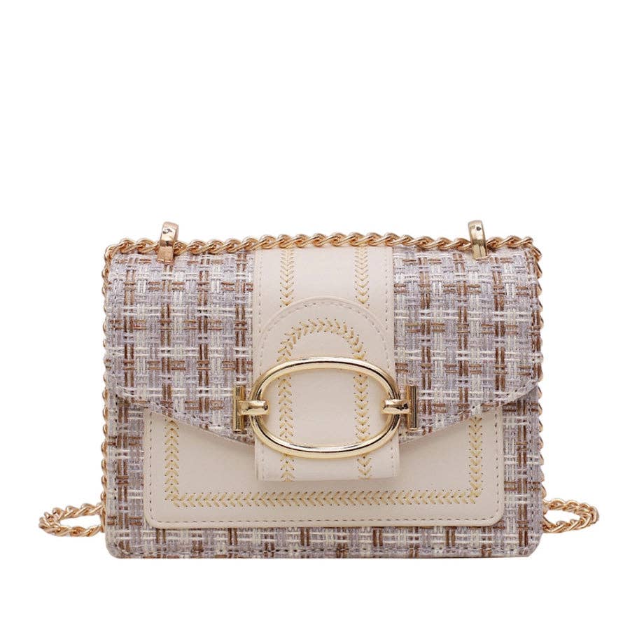 Classy Small Cotton And Linen Shoulder Bag