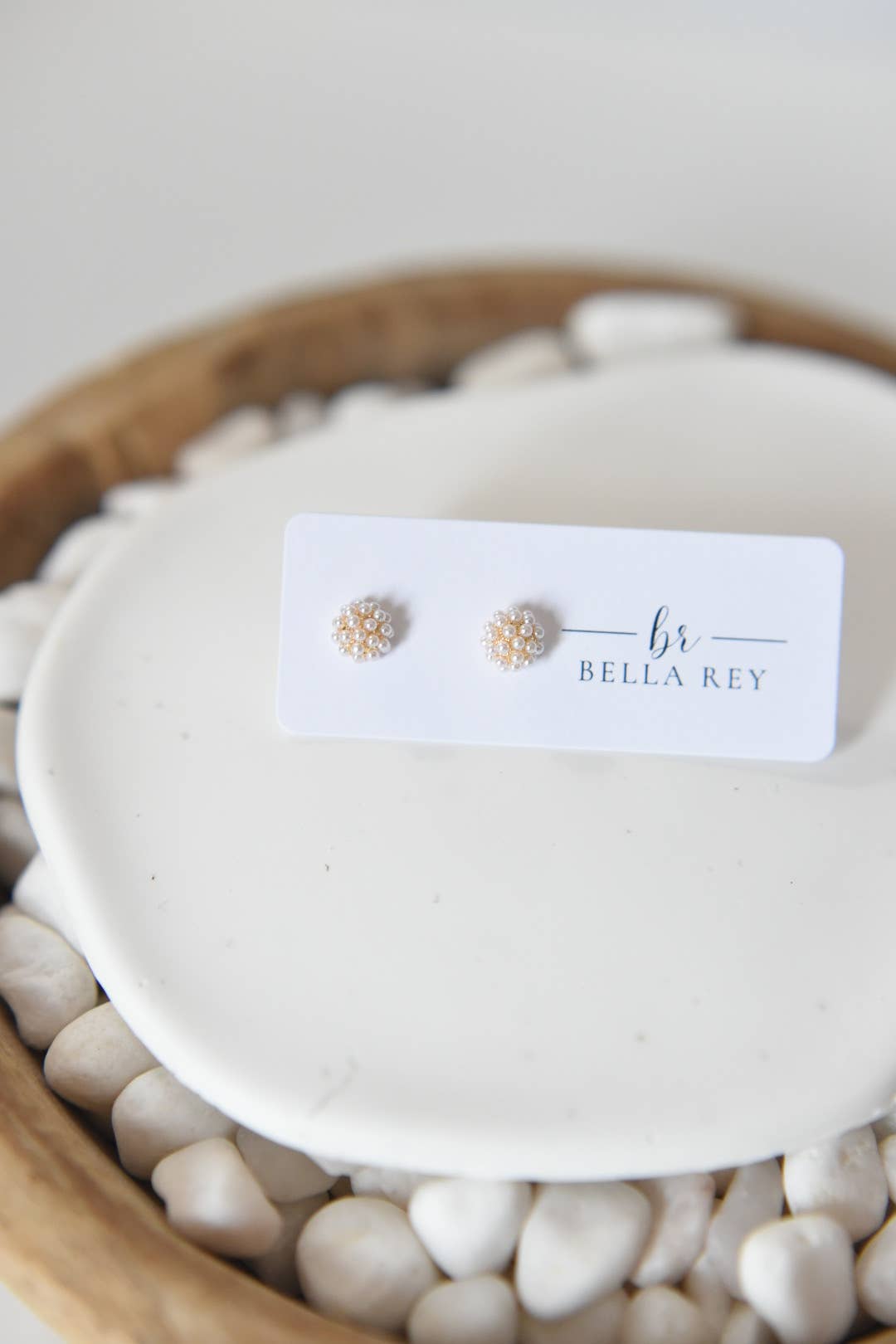 Lettie pearl cluster stud earrings | dainty | small
