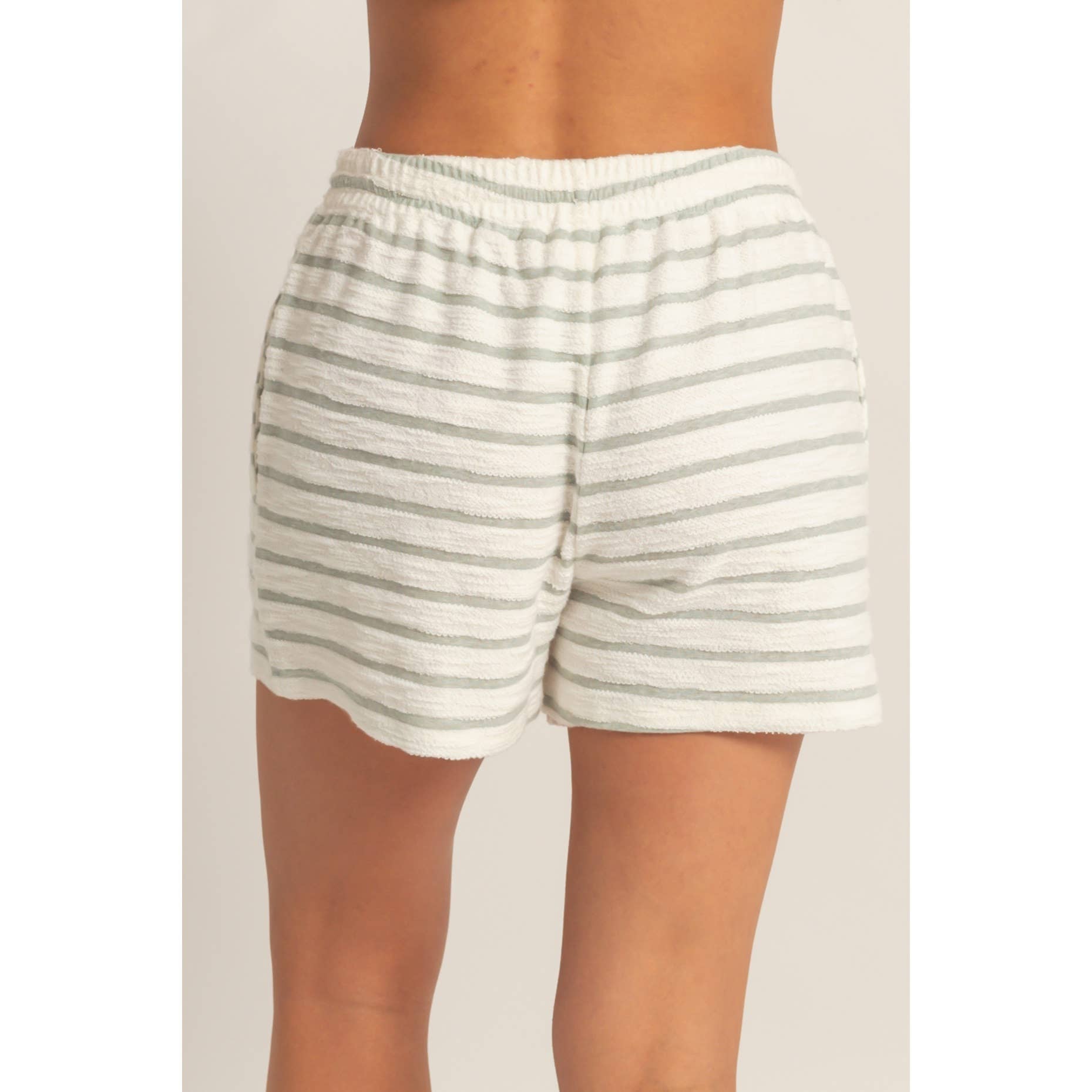 Striped Drawstring Waist Shorts