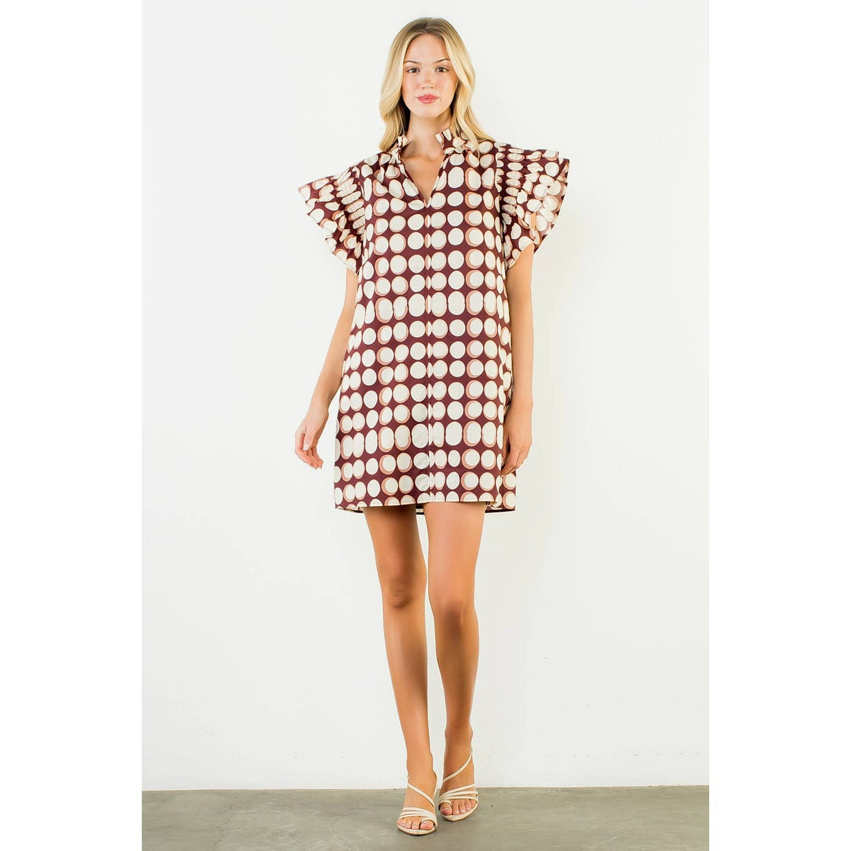 Geometric Pattern Short Dress