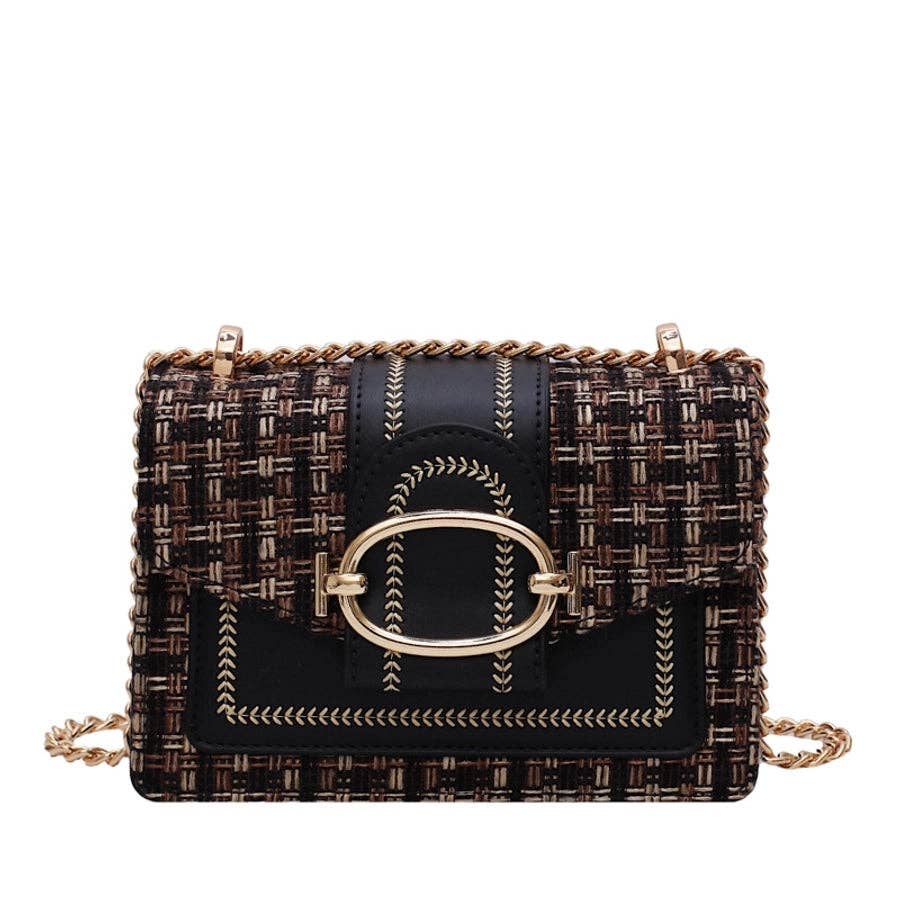 Classy Small Cotton And Linen Shoulder Bag