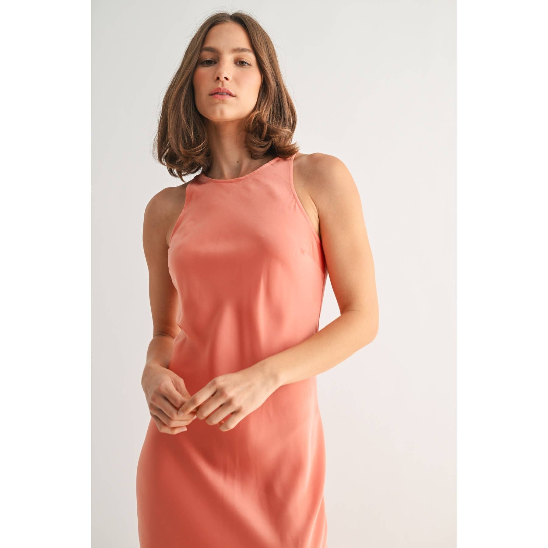SATIN MAXI DRESS