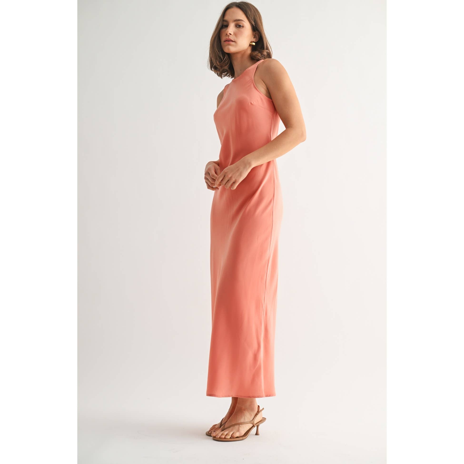 SATIN MAXI DRESS