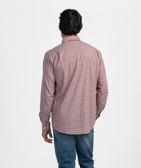Boone Plaid LS - Redwood