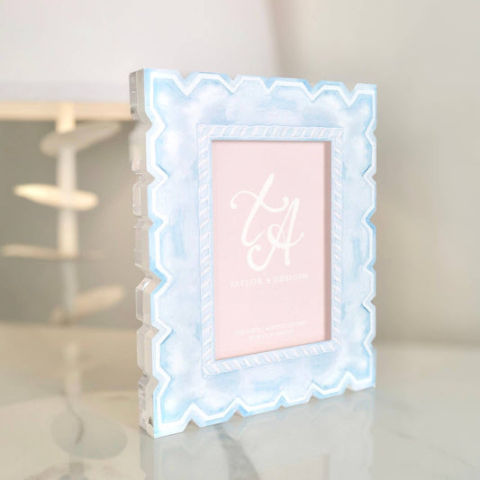 Acrylic Magnetic Frame - Blue & White
