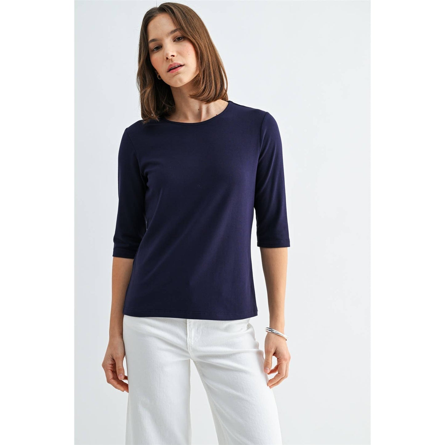 ELBOW SLEEVE KNIT TOP
