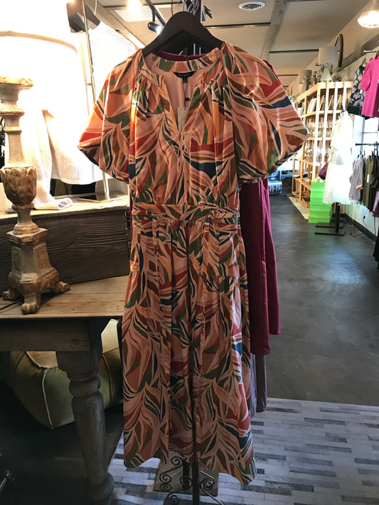 Pleated detail long dress
