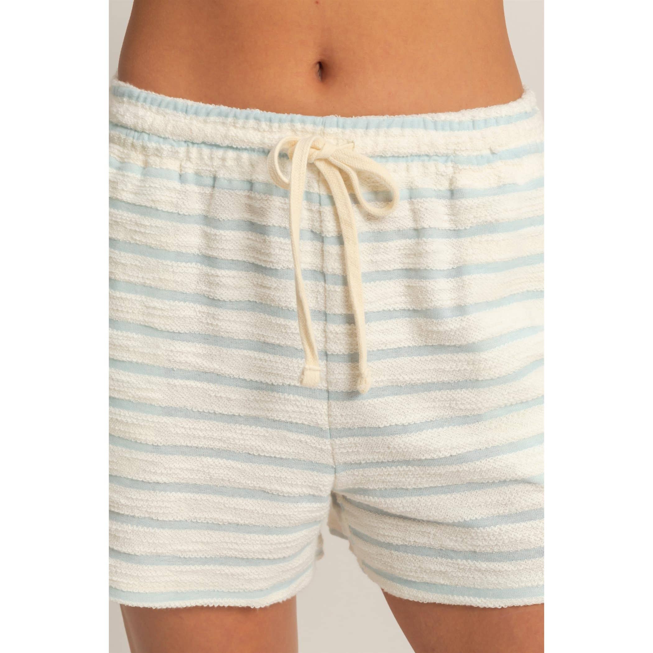 Striped Drawstring Waist Shorts
